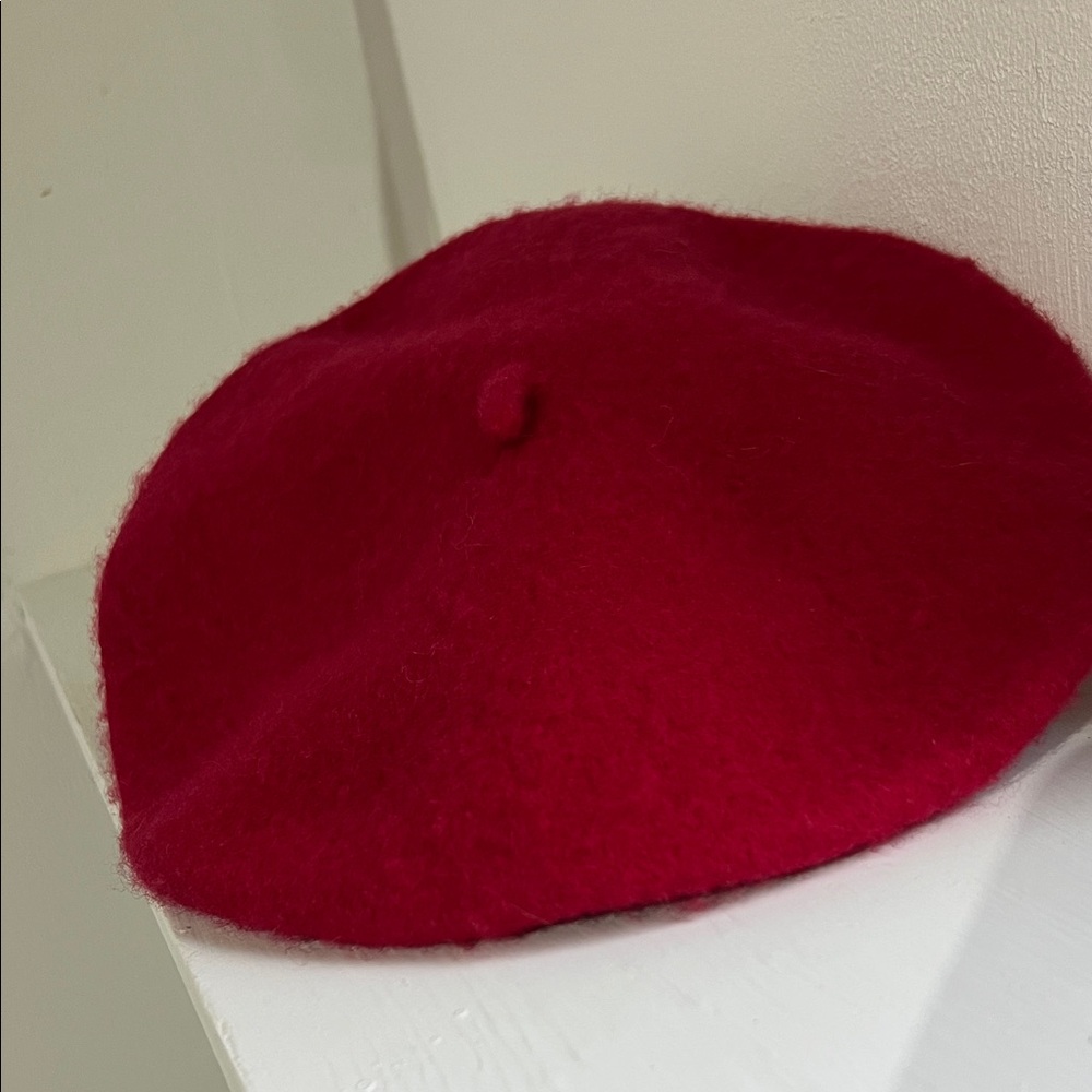 Jessica Simpson Vibrant Red Wool Blend Hat
